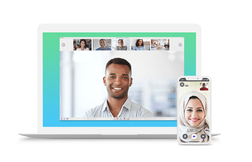 Phone and computer video conferencing with SM executable
